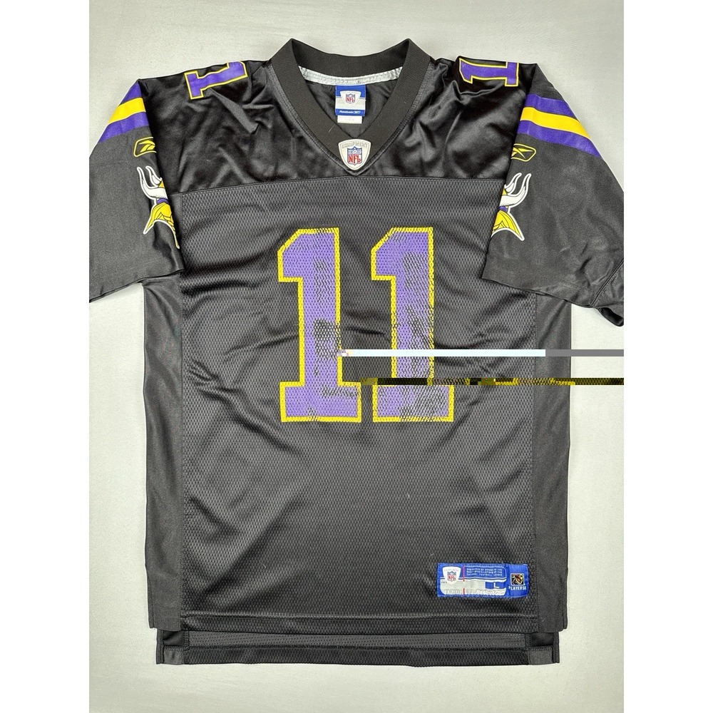 Minnesota Vikings #11 Daunte Culpepper 2004 Black Alternate Jersey Reebok NFL L - Picture 2 of 16